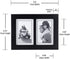 Malden 673-35SD Double 3.5x5 Picture Frame - Wide Real Wood Molding, Real Glass - Black...