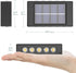 Solar Outdoor Lights, 6 Pack 10 LED Solar Fence Lights, Waterproof Dusk to Dawn Outdoor Lighting for Wall, Deck, Step, Garden, Warm White Light...