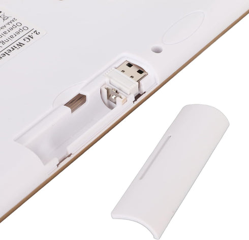 Wireless Keyboard and Mouse Combo, Compact Wireless Keyboard and Mouse Set, Ultra Thin Waterproof Keyboard Power Saving USB Mouse Set, for Compute...