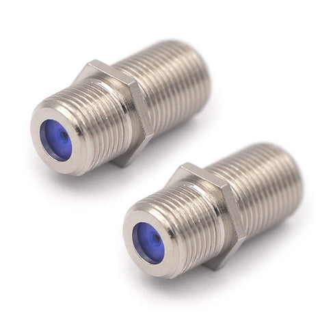 VCE 3GHz Coaxial Cable Connector, RG6 Coax Cable Extender F-Type Nickel Plated Adapter Female to Female for TV Cables, 2 Pack...