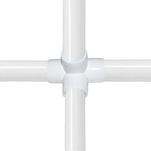 15Pack 3/4Inch 4 Way PVC Fittings, Heavy Duty PVC Elbow Side Outlet Tees, Furniture PVC Tee Corner Fittings for Building PVC Furniture Greenhouse ...