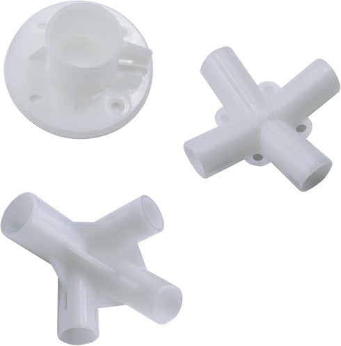 9pcs White Tent Replacement Spare Parts 3x3m Gazebo,Gazebo Awning Tent Feet Corner Center Connector,for 25/19mm Tent Connectors...