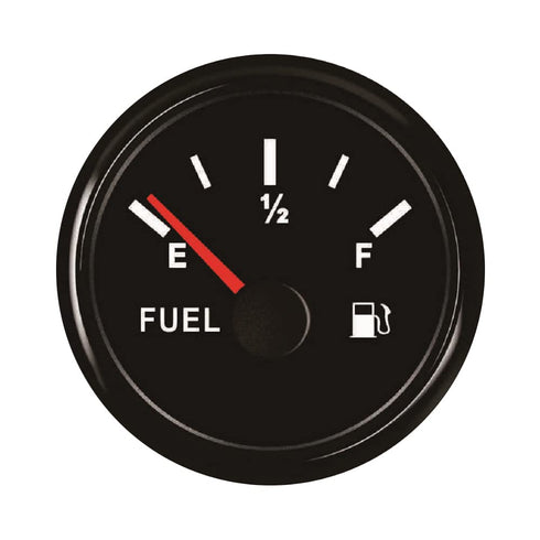 ELING Car Boat Fuel Level Gauge Meter 0-190ohm Signal 52mm with Red Backlight 12V 24V...