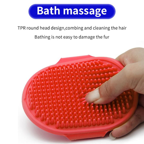 2 pcs Dog Bath Brush, Dog Bath massage, Dog shampoo Brush, Dog Bath Grooming Shedding Brush, Puppy Massage Brush with adjustable strap for long sh...