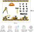 Construction Vehicle Baby Monthly Milestone Blanket, 48x40in Hard Hat Tool Hammer Blanket Soft Flannel for Nursery Newborn Gift Baby Shower,Baby G...