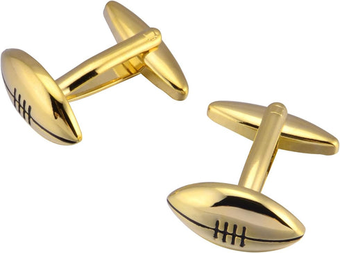 American Football Jewelry Cufflinks for Men Classic Tuxedo Cuff Links for Football Fans Wedding Daily French Shirt In Gift Box...