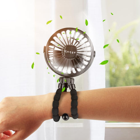 Keweis Stroller Fan Mini Handheld Octopus Fan Baby Fan with Flexible Tripod Wrapped on Stroller, Car Seat, Student Bed, Bike USB Rechargeable Fan,...