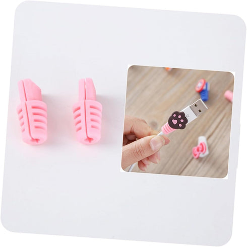 OSALADI 10 Pcs S Charger Cable Protector Cute Charger Cover Protector Mobile Cord Protector for Phone Charger Cable Ends Savers Bank Cable Saver M...