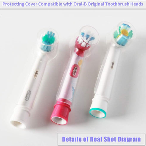 Electric Toothbrush Travel Case for Oral-B Toothbrushes - 4 Pcs Toothbrush Head Covers Compatible with Oral B Electric Toothbrush Heads (Pink)...