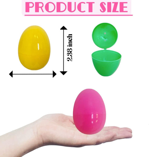 GiftExpress Plastic Bright Easter Egg Assortment 50 Pcs Perfect for Easter Egg Hunt/Surprise Egg/Easter Hunt...
