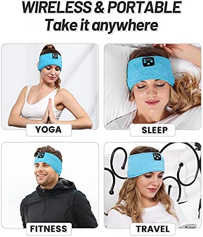 Headband Headphones, Sleep Headphones Bluetooth Sleeping Headband Wireless Sleeping Headphones Sleep Headband,Soft Headphone Headband for Side Sle...