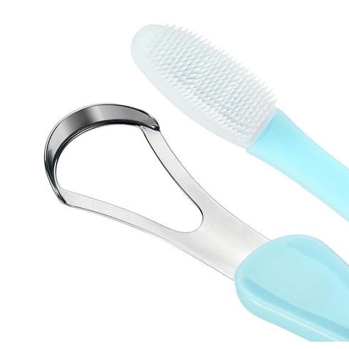 Boxed Tongue Scraper, Metal Tongue Scraper Clean Tongue, Professional Oral Care Tongue Brush, Fresh Breath, Improve Bad Breath. Suitable for adult...