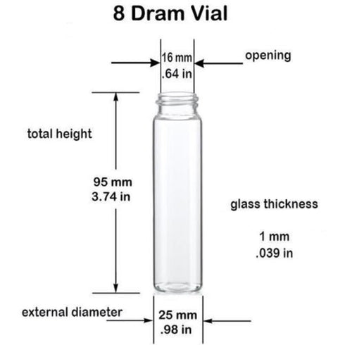 6-Pack of 3.75" inch / 8 Dram / 1 oz / 30 mL Amber Glass UV Resistant Sample Storage Cosmetic Herb Spice Specimen Container Vial w/Black Phenolic ...