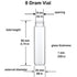 6-Pack of 3.75" inch / 8 Dram / 1 oz / 30 mL Amber Glass UV Resistant Sample Storage Cosmetic Herb Spice Specimen Container Vial w/Black Phenolic ...