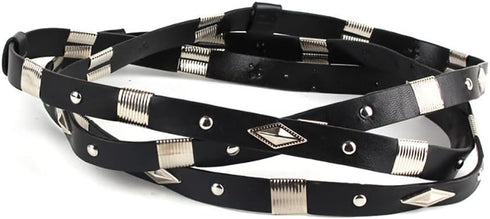 Hat Bands for Cowboy Hats Panama Rancher Hats Fedora Hats Men Women Handmade (Black Silver)...