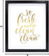 Susie Arts 8X10 Unframed So fresh and so clean Funny Kids bathroom art Real Gold Foil Print Wall Art Poster Home Inspirational Gold Decor Christma...