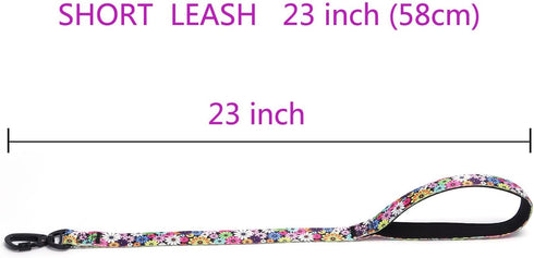 Dog Leash for Training and Walking - Fashionable Floral Print, Suitable for Medium to Large Dogs - with Climbing Lock Buckle and Comfortable Padde...
