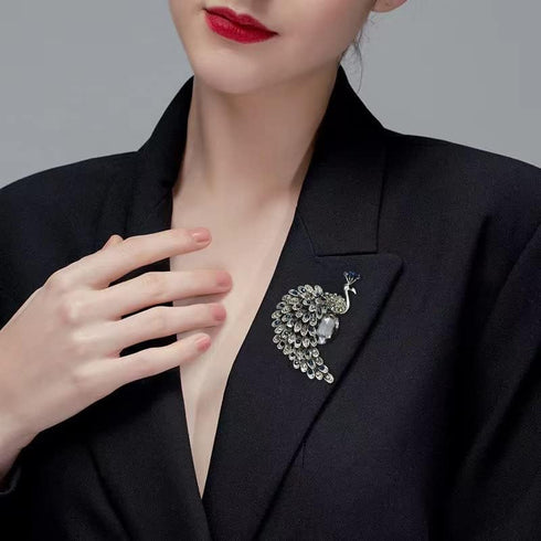Peacock Rhinestone Brooch, Jewelry Gift for Women, Girls, Ladies, Exquisite Packaging...