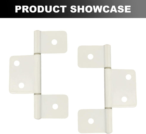 Three Leaf Non-Mortised Hinge for Mobile Home & RV Interior 6 Packa White Door Hinges with Screws...