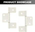 Three Leaf Non-Mortised Hinge for Mobile Home & RV Interior 6 Packa White Door Hinges with Screws...