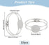 PH PandaHall 10 Pieces Cabochon Bracelet Brass Blank Cuff Bangles with 25mm Round Tray for Men and Women Bracelet Making- Platinum...