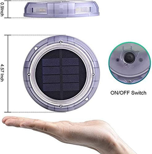 Solar Powered Ground Lights with Long-Lasting LEDs - Eco-Friendly, Water-Resistant, and Easy to Install....