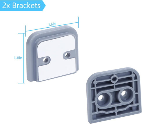 Baby Gate Replacement Parts for Reinforced Retractable Dog Gate Full Set Wall Mounting Kits Hardware with Brackets, Hooks, Latches, Screws for Ret...