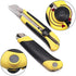 25MM Heavy Duty Utility Knife, Box Cutter SK-5 Retract Blades, Snap-Off Cutters with Rubber Grip for Cardboard, Boxes, DIY Crafts (Utility Knife)...