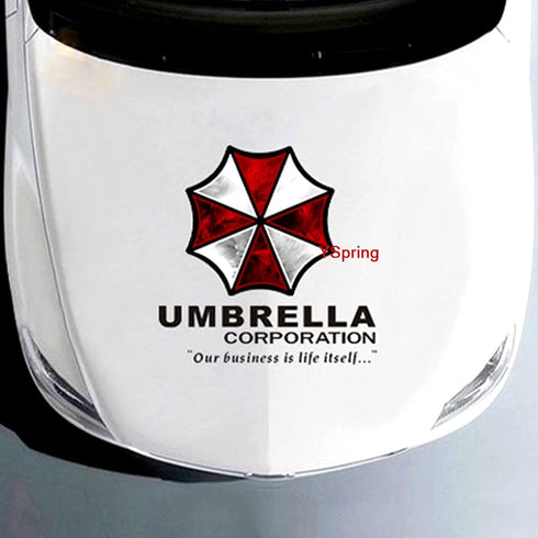 Reside nt Evi l Car Front Cover Decal Umbrella Corporation Logo Sticker Auto Body Vinyl Sticker for Vehicles(Style K - Black fonts-1pcs-19.7in)...