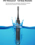 Sonic Electric Toothbrush with 4 Brush Heads,IPX7 Waterproof 4 Modes Electric Power Toothbrush for Adults,3 Intensity Levels,Sonicare Toothbrush w...