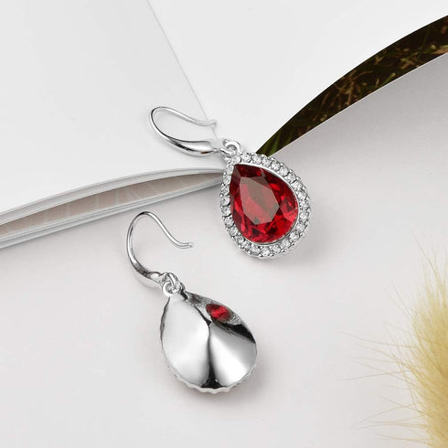 Austrian Crystal Teardrop Dangle Drop Earrings for Women Dangling 14K Gold Plated Hypoallergenic Jewelry...