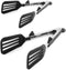 Kitchen Tongs 9 inches and 12 inches Fish Spatula Stainless Steel Locking with Silicone Tips Cooking Salad Buffet BBQ Serving Tongs Heat Resistant...
