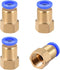 uxcell Push to Connect Tube Fitting Adapter 8mm Tube OD x G1/4 Female Straight Pneumatic Connecter Connect Pipe Fitting 4pcs...