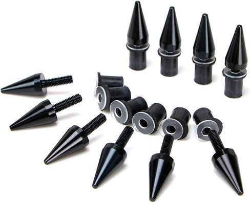 AeroBon 10 Sets M5 x 15 mm Universal Fit Windshield Bolt Kit for Motorcycle Windscreen (Black)...