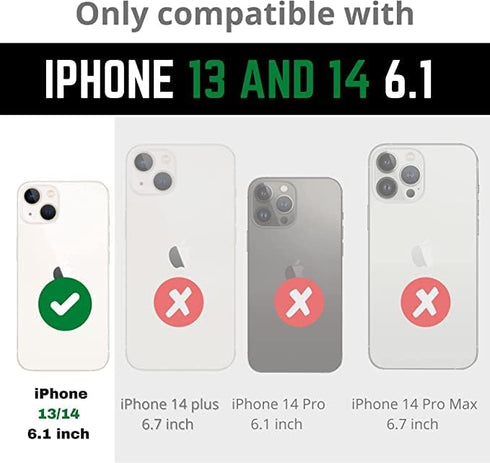 ArtsEvo Designed for iPhone 14 Case and iPhone 13 Case, 6.6ft Drop Protection, Full Body Screen Camera Protective Phone Case, Light Blue......