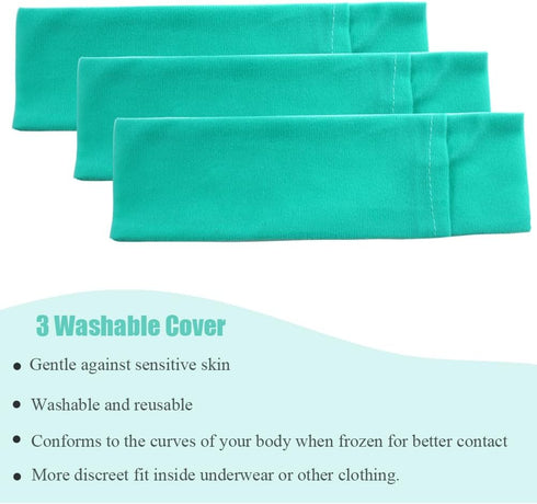 Perineal Cooling Pad, Postpartum Cold Packs Gel Bead Ice Pack Cold Therapy for Women After Pregnancy and Delivery, 2 Ice Pack and 3 Cover (Teal)...