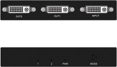 DVI Splitter 1x2 1In 2 Out DVI Switchers Video Splitter HD 1080P with US Power Adapter...