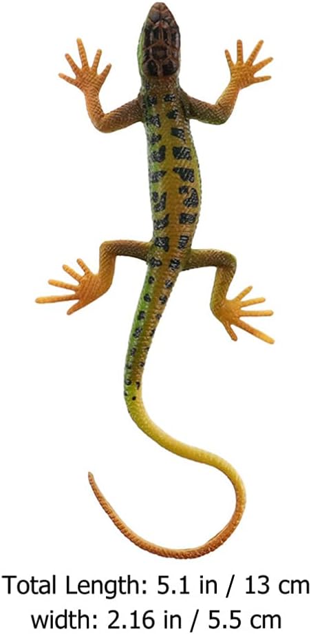 NUOBESTY Lizard Figurine Fake Lizard Plastic Lizard Toy Action Figure Reptile Toy for Collection Science Educational Prop (Green)...