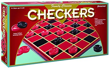 Family Classics Checkers -- With Folding Board and Interlocking Checkers by Pressman...