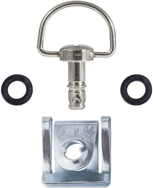 MOTO4U Motorcycle Race Fasteners Quick Release 14mm D-Ring 1/4 Turn Fairing Fastener Clip Style C x10 Sets in sliver color...