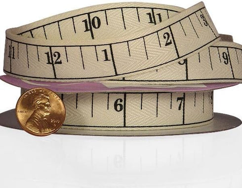 Tape Measure Printed Ribbon 5/8" X 10 Yards...