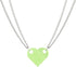 Heart Shaped Brick Necklace for Couples Friends Besties, Heart Pendant 2 Pieces Brick Pendants Compatible with Lego Elements for Women Men Memoria...