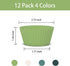 Silicone Baking Cups Round 12 Pack 2.75 inches Cups, Reusable Cupcake Muffin Liners BPA Free, Non-stick Cake Cup Mold Set 4 Colors by Mikim...