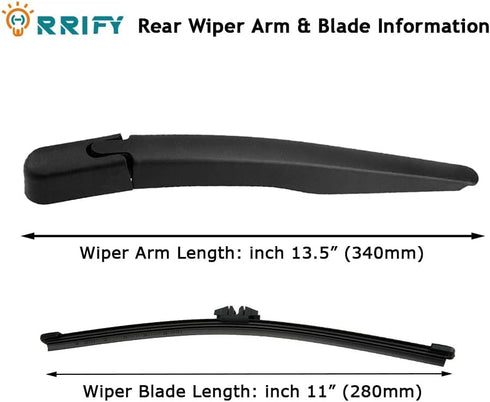 Rear Windshield Wiper Arm Blade Set BB5Z-17526-C for Ford Explorer 2011-2018, for Ford Escape 2013-2017, for Lincoln MKX 2016-2018...