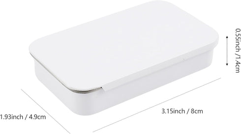 Vagocom 2pcs Empty Metal Push-Pull Storage Boxes,3.15x1.93x0.55inch / 8x4.9x1.4cm Mini Containers with Lids for Bandaid,Seed,Match,Crafts,Sewing(W...
