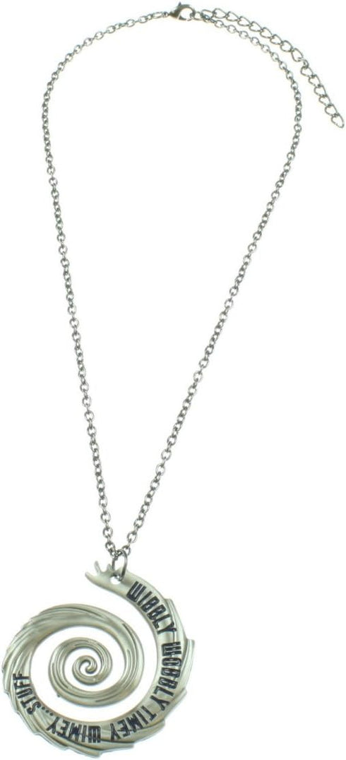 REINDEAR Doctor Who 22" Wibbly Wobbly Timey Wimey Pendant Necklace (Silver-Tone)...
