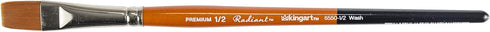 KINGART 6550-1/2 TAKLON WASH Paint Brush, 1/2, Black, Silver, Orange...