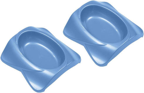 Van Ness 2 Pack of Heavyweight Cat Dishes, 9 Ounce Capacity Each, Assorted Colors2...