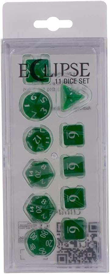 Ultra PRO - Eclipse 11 Dice Set (Forest Green) - Great Dice Set for All Kinds of Card Games and Board Games Such As, DND, MTG, and RPG - UP Your G...