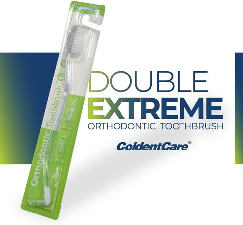 Orthodontic V-Shaped Toothbrush - Medium Bristle, Tongue Cleaner, Interproximal Head Ideal for Ortho Braces Cleaning, Double Extreme Toothbrush,1 ...